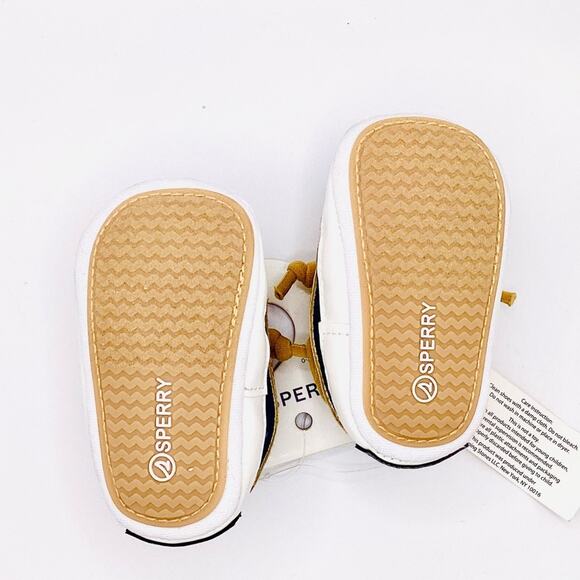 Sperry Navy and Tan Baby Boat Shoes - Picture 4 of 10